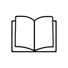 Book icon vector. open book icon vector. ebook icon