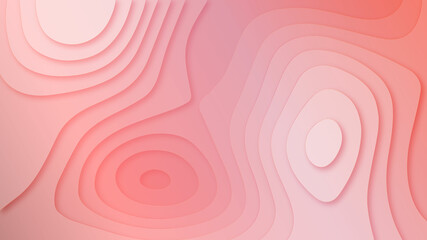 Pink paper cut banner with 3D abstract background and pink waves layers. Abstract layout design for brochure and flyer. Pink paper cut banner with 3D slime abstract background and pink waves layers.