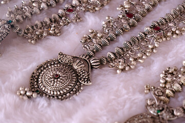 Ethnic traditional Indian oxidised jewellery, imitation art jewellery.