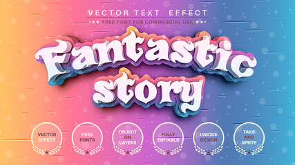 Fantastic Story - Editable Text Effect, Font Style © rwgusev