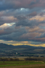 Obraz premium sunset in the mountains