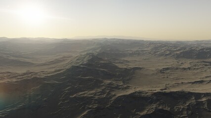 3d rendered Space Art: Alien Planet - A Fantasy Landscape