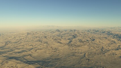 3d rendered Space Art: Alien Planet - A Fantasy Landscape