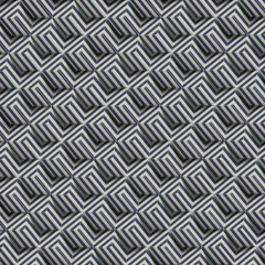 Geometric background of many rectangles covered with black and white striped texture. 3d rendering digital illustration