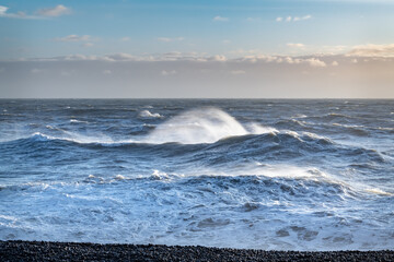 Rough Waves during a storm in the English Channel