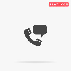 Phone Conversation flat vector icon © burntime555