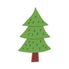 Green christmas tree doodle