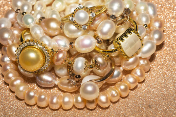 Pearl bracelets and ring
