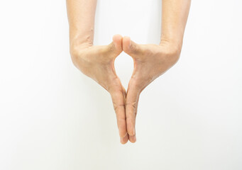 Gestures convey symbolic meanings of the muscles in the hands and fingers of a person.