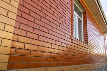 Obraz premium Red brick house wall