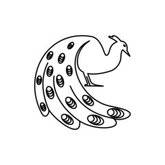 abstract and religion peacock logo design