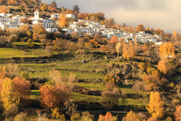 Trevelez, weissen Dorf in den Alpujarras in Spanien
