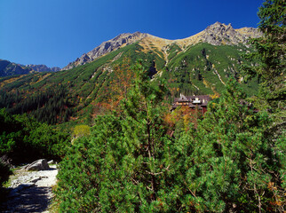 Shelter in Morskie Oko, (Sea Eye Shelter), Tatra Mountains, Tatra National Park - October, 2010, Poland