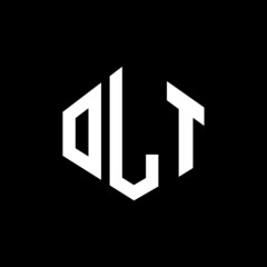 OLT letter logo design with polygon shape. OLT polygon and cube shape logo design. OLT hexagon vector logo template white and black colors. OLT monogram, business and real estate logo.