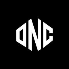 ONC letter logo design with polygon shape. ONC polygon and cube shape logo design. ONC hexagon vector logo template white and black colors. ONC monogram, business and real estate logo.