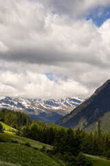 Obraz premium Italian Alps. Countryside view of the Funes valley St. Magdalena or Santa Maddalena in the National park Puez Odle or Geisler. Dolomites, South Tyrol. Location Bolzano, Italy, Europe.