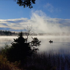 fog on the lake