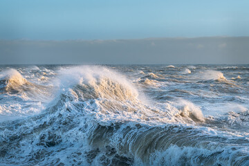 Rough Waves during a storm in the English Channel