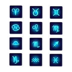 Zodiac symbols set