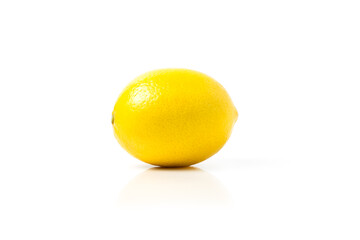 Fresh lemon isolated on white background      
