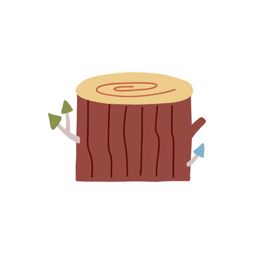 recommend clip art: Wood Stump with grebes