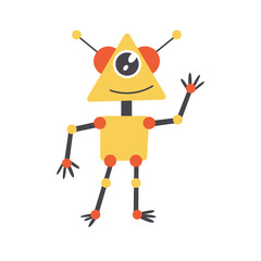 Yellow alien robot character