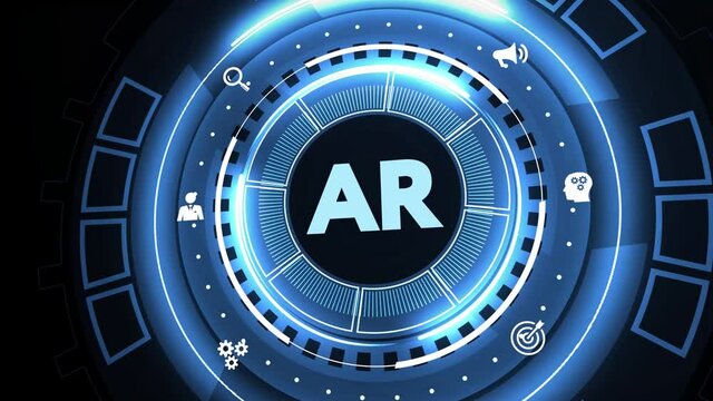 Ar, augmented reality icon. Business, Technology, Internet and network concept.