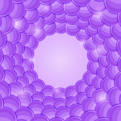 Abstract Blue Card with Copyspace and Bubble Circle