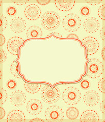Yellow Invitation Card with Vignette Label