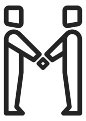 Men handshaking icon. Agreement symbol. Partnership sign