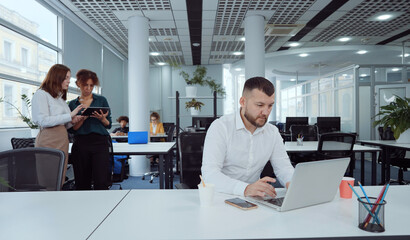 Businessman disagreeing with partner during online communication