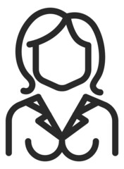 Woman line icon. Generic female profile picture
