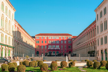 Fototapeta premium Republic of Croatia Square, Trg Republike, also known as Prokurative in Split, Croatia