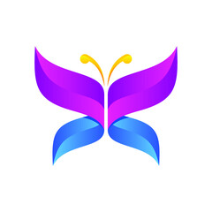 Abstract Butterfly Logo can be use for icon, sign, logo and etc