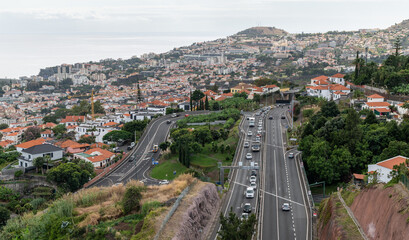 Aerial panoramic view of Funchal, Madeira