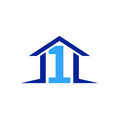 Home 1 Logo can be use for icon, sign, logo and etc