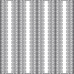  Vector ethnic pattern with symmetrical elements . Repeating geometric tiles from striped elements.Monochrome texture.Black and white pattern for wallpapers and backgrounds.