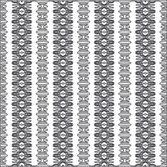  Vector ethnic pattern with symmetrical elements . Repeating geometric tiles from striped elements.Monochrome texture.Black and white pattern for wallpapers and backgrounds.