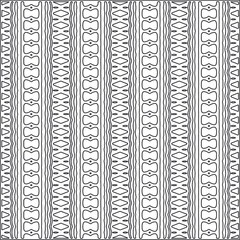  Vector ethnic pattern with symmetrical elements . Repeating geometric tiles from striped elements.Monochrome texture.Black and white pattern for wallpapers and backgrounds.