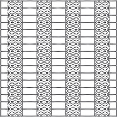  Vector ethnic pattern with symmetrical elements . Repeating geometric tiles from striped elements.Monochrome texture.Black and white pattern for wallpapers and backgrounds.