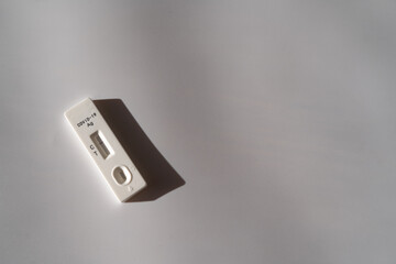 Negative covid-19 antigen test isolated on white background