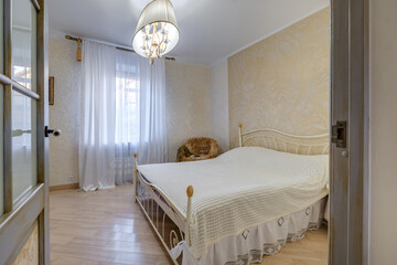 interior of the modern luxure bedroom in studio apartments