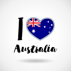 Happy Australia day 26 january festive background with flag, balloon, confetti, ribbon with national colors. Blue, red, white. Template design layout for card, banner, poster, flyer, card. Union jack