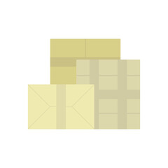 Box icon. A set of boxes. Colored silhouette. Front side view. Vector simple flat graphic illustration. The isolated object on a white background. Isolate.