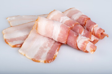 bacon isolated on a white background