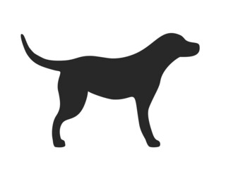 Black Dog Shape - Isolated Dog Silhouette
