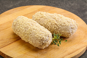 Raw chicken cutlet for roast