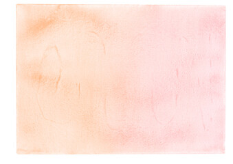 Pink and coral peachl gradient watercolor background. Soft pastel color canvas for children or cute and use for poster, banner, design template, website.