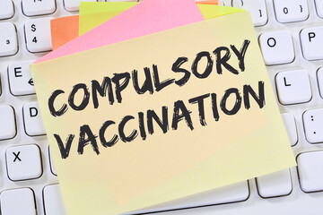 Compulsory vaccination against coronavirus vaccine hesitancy corona virus COVID-19 Covid note paper
