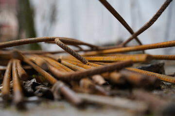 armature. building materials. photo during the day. photo during the day.